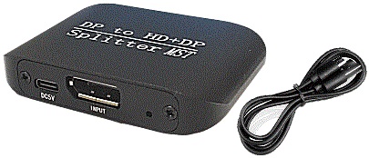 MST対応でマルチディスプレイを実現/DisplayPortをHDMI+DPモニタに分配表示/モニタ分配器/1入力2出力/最大4K60Hz対応