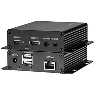 HDMIモニタ/KB/マウスをマルチキャストで延長。1:1、1:多の接続、VGA、DVIとの混合も可能。/LANケーブル利用/HDMIモニタKVMエクステンダー/SKL208シリーズ/送受信器セット