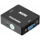 最大フルHD対応/音声対応/電源供給で、延長しても安定動作を持続/VGA→HDMI変換器