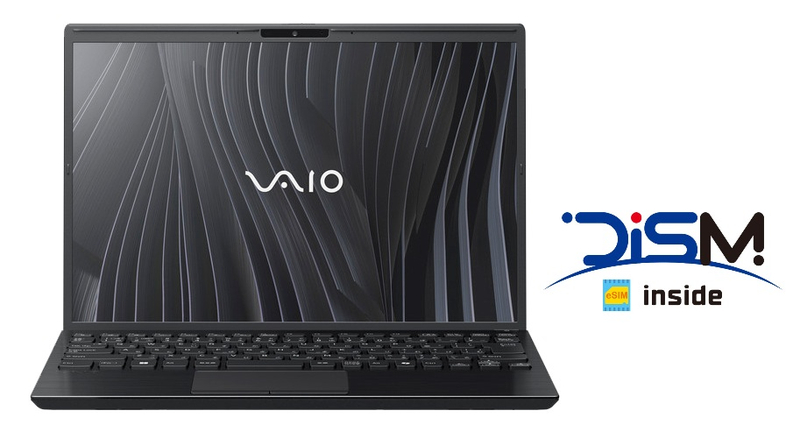 【DiS mobile inside】VAIO Pro PG (Core 5-120U/16GB/SSD・256GB/ODDなし/Win11Pro/Office無/13.3型/顔認証/LTE/ブラック/eSIMデータ通信4年間・無制限利用権付)