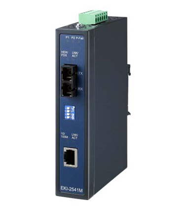 10/100TX to マルチモード SCタイプ 光ファイバ 産業用メディアコンバーター