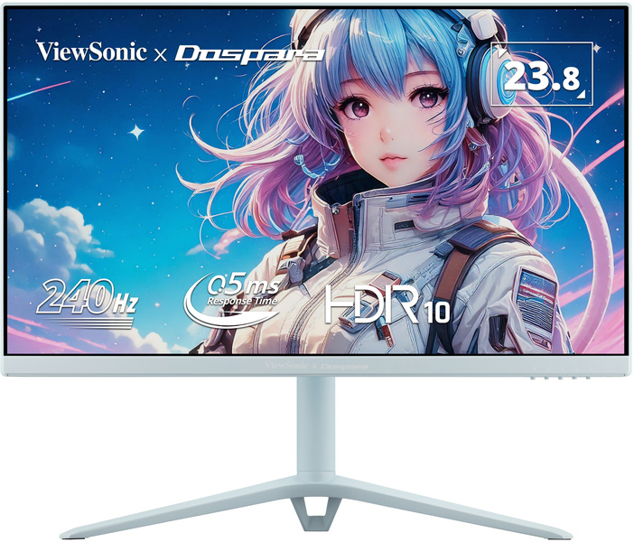 23.8型 MPRT0.5ms 180Hz対応(OC時) 高さ調整機能 IPSゲーミングモニター (23.8型/1920×1080/HDMI、DisplayPort/パステルブルー/スピーカー：あり)