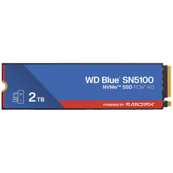 WD Blue SN5100 シリーズ メインストリームモデル M.2 PCIe Gen4x4 NVMe 接続SSD (2TB)