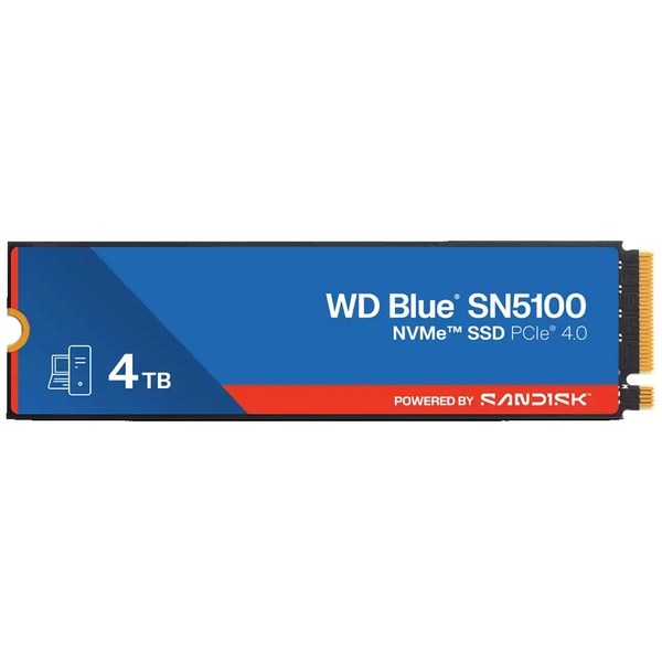 WD Blue SN5100 シリーズ メインストリームモデル M.2 PCIe Gen4x4 NVMe 接続SSD (4TB)