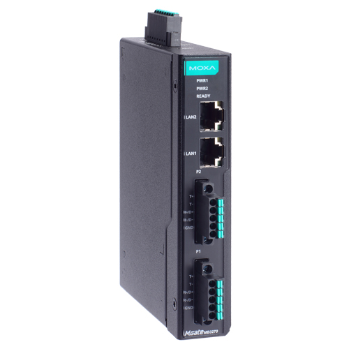 2ポート アドバンスド Modbusゲートウェイ IEC62443-4-2準拠 RJ45×2 5ピンターミナルブロック 2kV絶縁保護 (ワイド温度モデル)