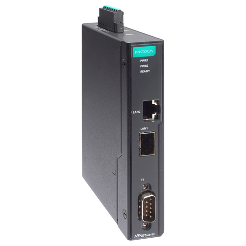 産業オートメーション用 DINレール 1ポート シリアルデバイスサーバー SFP