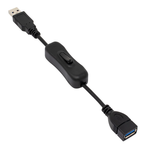USB3.2Gen1 Type-A 電源スイッチケーブル 20cm