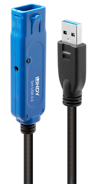 LINDY 5m USB3.0 Type-A アクティブ リピーターケーブル
