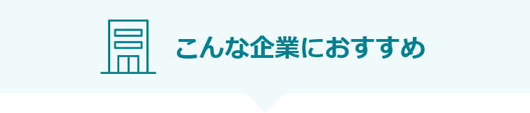 こんな企業におすすめ